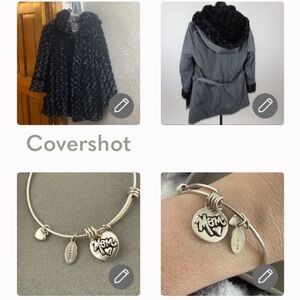 NEW reversible Hal Rubenstein coat szM🖤+925 extraordinary life bangle 7.5